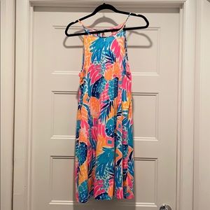 LILLY PULITZER PINEAPPLE PRINT DRESS - SIZE M
